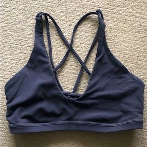 Lululemon strappy grey sports bra